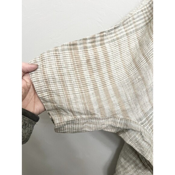 Oska OSFA Linen Shift Dress Maxi Lagenlook Patchwork Gray OS $475 Originally - Picture 8 of 9